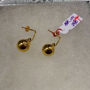 18K balls earrings